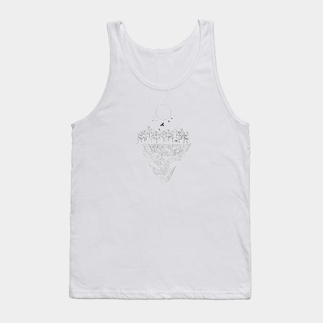 Stylized winter landscape Tank Top by GoddessFr3yja